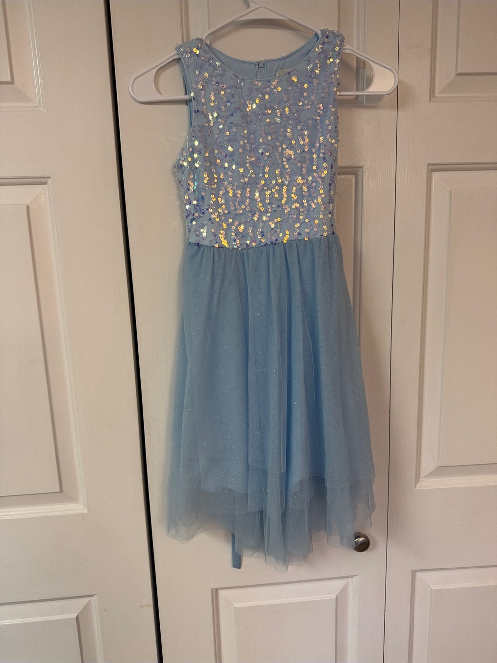 Rare Editions Light Blue Sequin Dress